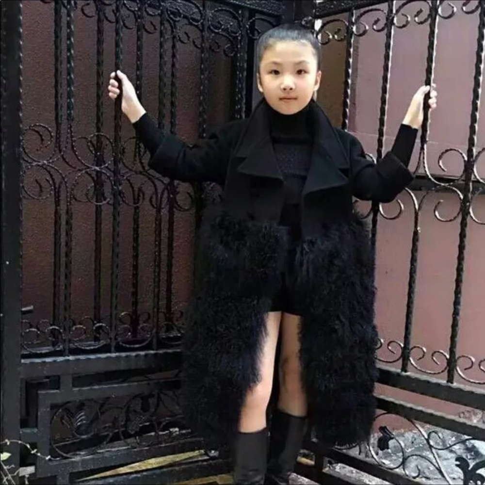 Big Girls Fur/Wool Jacket